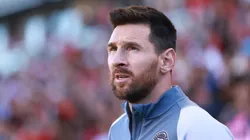Lionel Messi of Inter Miami warms up in the second half during a game against Toronto FC