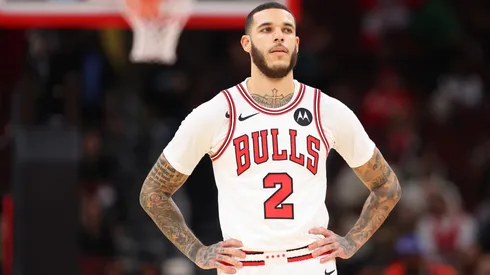 Lonzo Ball #2 of the Chicago Bulls looks on against the Minnesota Timberwolves