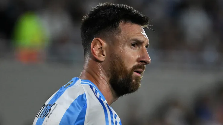 Lionel Messi of Argentina looks on during the FIFA World Cup 2026 South American Qualifier match between Argentina and Bolivia at Estadio Más Monumental Antonio Vespucio Liberti on October 15, 2024 in Buenos Aires, Argentina.