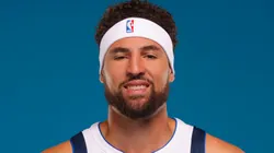 Klay Thompson #31 of the Dallas Mavericks poses for a portrait during the Dallas Mavericks Media Day at Mavericks Training Center on September 30, 2024 in Dallas, Texas.