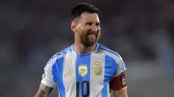 Lionel Messi of Argentina reacts during the FIFA World Cup 2026 South American Qualifier match between Argentina and Bolivia