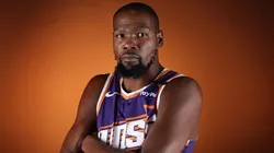Kevin Durant #35 of the Phoenix Suns poses for a portrait during media day at Footprint Center on September 30, 2024 in Phoenix, Arizona.
