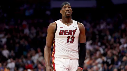 Bam Adebayo #13 of the Miami Heat stands on the court during their game against the Sacramento Kings at Golden 1 Center on February 26, 2024 in Sacramento, California.