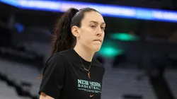 Breanna Stewart #30 of the New York Liberty warms-up prior to Game Three of the WNBA Finals