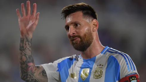 Lionel Messi reacts during Argentina-Bolivia match for World Cup Qualifiers