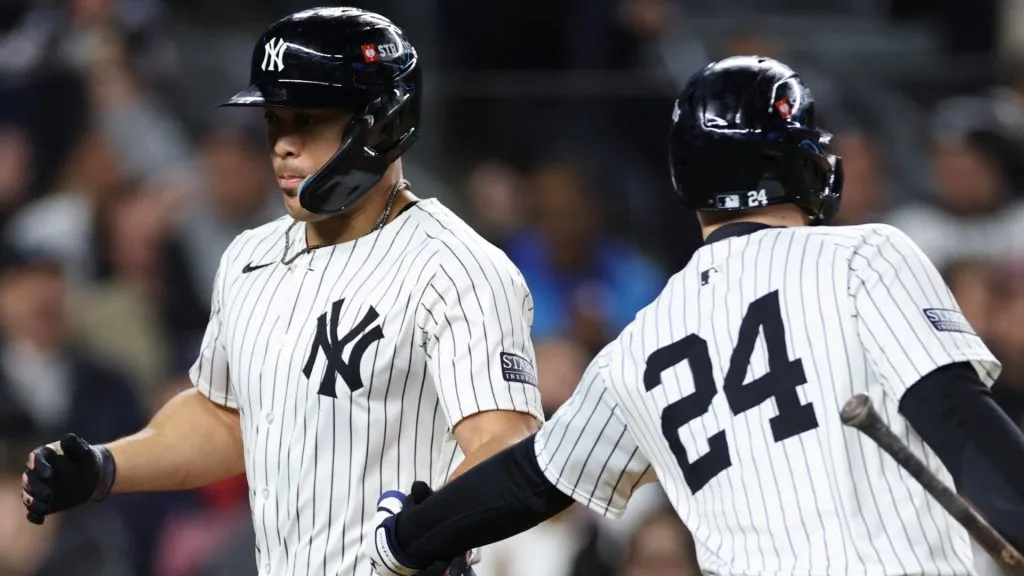 Giancarlo Stanton congratulated