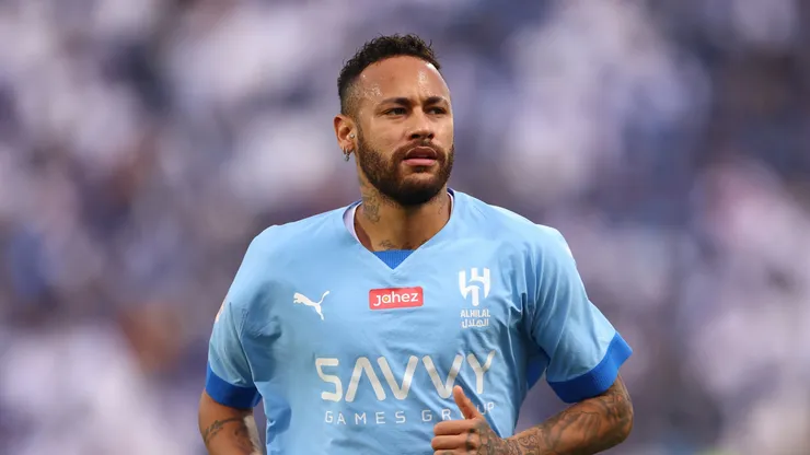 Neymar of Al Hilal Club looks on prior to the Saudi Pro League match between Damak and and Al Hilal