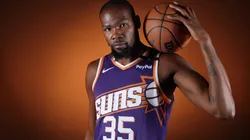 : Kevin Durant #35 of the Phoenix Suns poses for a portrait during media day at Footprint Center on September 30, 2024 in Phoenix, Arizona. (Photo by Christian Petersen/Getty Images)
