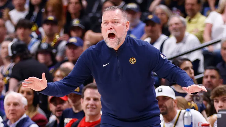 Denver Nuggets head coach Michael Malone reacts during the third quarter against the Minnesota Timberwolves in Game Seven of the Western Conference Second Round Playoffs at Ball Arena on May 19, 2024 in Denver, Colorado.