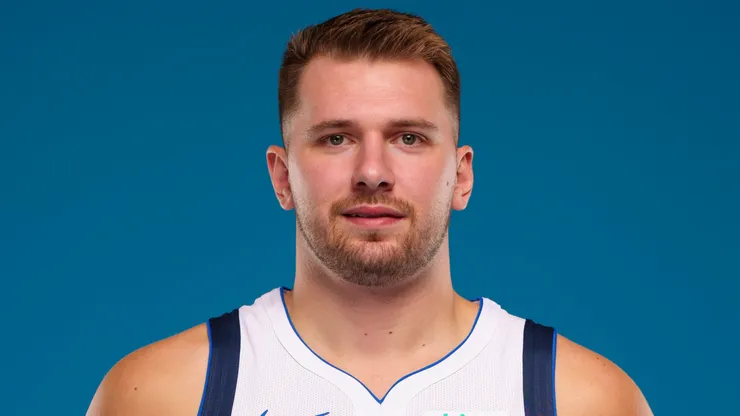 Luka Doncic #77 of the Dallas Mavericks poses for a portrait during the Dallas Mavericks Media Day at Mavericks Training Center on September 30, 2024 in Dallas, Texas.