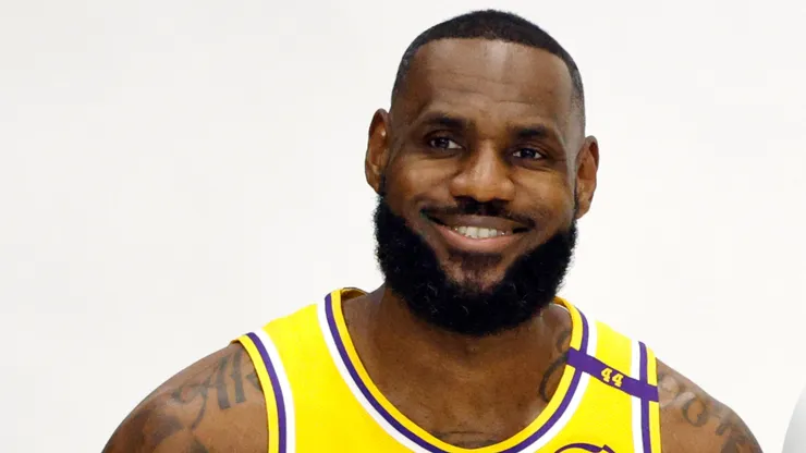LeBron James #23 of the Los Angeles Lakers attend a Los Angeles Lakers media day at UCLA Health Training Center on September 30, 2024 in El Segundo, California.