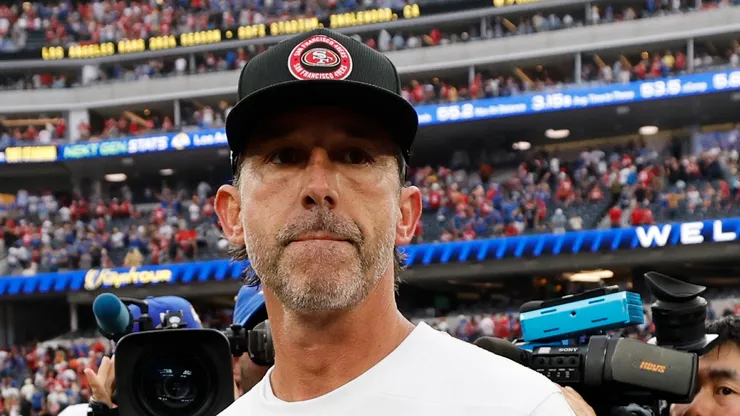 Kyle Shanahan, head coach of the San Francisco 49ers, looks on after a loss against the Los Angeles Rams at SoFi Stadium on September 22, 2024 in Inglewood, California.