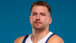 Luka Doncic #77 of the Dallas Mavericks poses for a portrait during the Dallas Mavericks Media Day