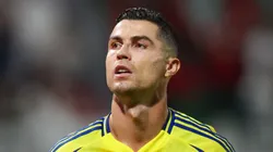 Cristiano Ronaldo of Al Nassr celebrates after scoring the 1st goal during the Saudi Pro League match between Al Ettifaq and Al Nassr at Al Ettifaq Stadium on September 20, 2024 in Ad Dammam, Saudi Arabia.