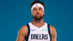 Klay Thompson #31 of the Dallas Mavericks poses for a portrait during the Dallas Mavericks Media Day at Mavericks Training Center on September 30, 2024 in Dallas, Texas.