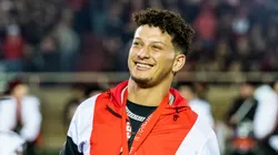 Patrick Mahomes is honored during halftime of the game between the Texas Tech Red Raiders and the Baylor Bears at Jones AT&T Stadium on October 29, 2022 in Lubbock, Texas.
