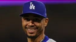 ookie Betts #50 of the Los Angeles Dodgers after the third out in the fifth inning during Game Four of the Division Series against the San Diego Padres at Petco Park on October 09, 2024 in San Diego, California.