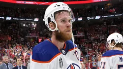 Connor McDavid #97 of the Edmonton Oilers reacts after his team's 2-1 loss against the Florida Panthers in Game Seven of the 2024 Stanley Cup Final at Amerant Bank Arena on June 24, 2024 in Sunrise, Florida.