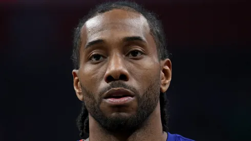 Kawhi Leonard #2 of the LA Clippers before the game against he Quin Snyder of the Atlanta Hawks at Crypto.com Arena on March 17, 2024 in Los Angeles, California.