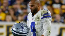 Dak Prescott #4 of the Dallas Cowboys walks off the field during the fourth quarter against the Pittsburgh Steelers at Acrisure Stadium on October 06, 2024 in Pittsburgh, Pennsylvania.