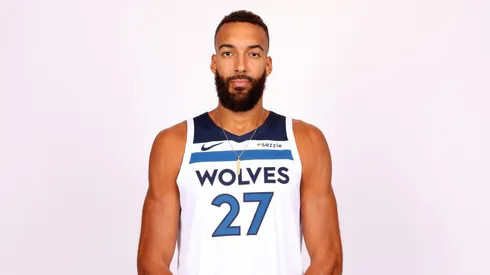 Rudy Gobert #27 of the Minnesota Timberwolves poses for a portrait during media day