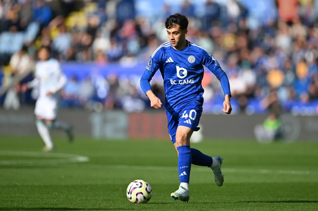 Facundo Buonanotte of Leicester in action during the Premier League match between Leicester City FC and AFC Bournemouth. Michael Regan/Getty Images
