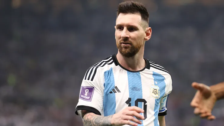 Lionel Messi of Argentina reacts during the FIFA World Cup Qatar 2022 Final match between Argentina and France