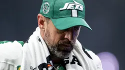 New York Jets vs Minnesota Vikings New York Jets Aaron Rodgers dejected after the game.