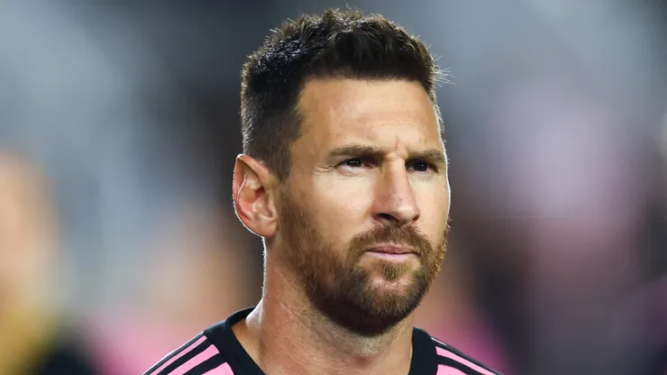 Lionel Messi #10 of Inter Miami looks on prior to a game against the Charlotte FC