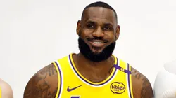 LeBron James #23, of the Los Angeles Lakers attend a Los Angeles Lakers media day at UCLA Health Training Center on September 30, 2024 in El Segundo, California.