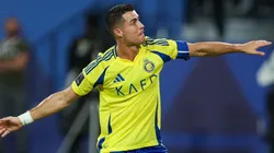 Cristiano Ronaldo of Al Nassr celebrates Victory after winning the AFC Champions League Elite match between Al Nassr and Al Rayyan at Al Awwal Park on September 30, 2024 in Riyadh, Saudi Arabia.
