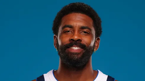 Kyrie Irving #11 of the Dallas Mavericks poses for a portrait during the Dallas Mavericks Media Day