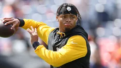 Quarterback Justin Fields of the Pittsburgh Steelers