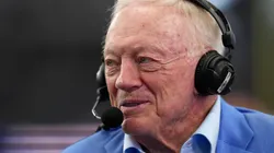 Dallas Cowboys owner Jerry Jones is interviewed before a preseason game against the Los Angeles Chargers at AT&T Stadium on August 24, 2024 in Arlington, Texas.