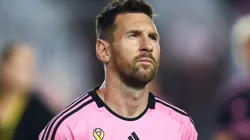 Lionel Messi #10 of Inter Miami looks on prior to a game against the Charlotte FC at Chase Stadium on September 28, 2024 in Fort Lauderdale, Florida. (Photo by Megan Briggs/Getty Images)