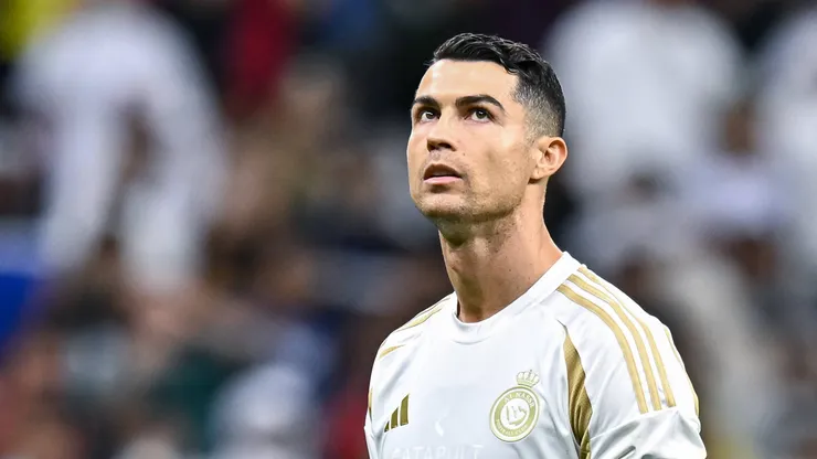 Cristiano Ronaldo of Al Nassr FC reacts during the during the AFC Champions League match between Al Gharafa SC and Al Nassr FC