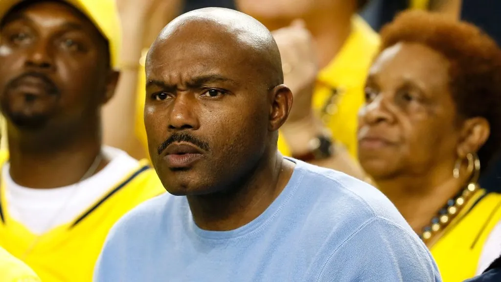 Tim Hardaway Sr., father of Tim Hardaway Jr. #10 of the Michigan Wolverines, attends Michigan's game against the Syracuse Orange during the 2013 NCAA Men's Final Four Semifinal at the Georgia Dome on April 6, 2013 in Atlanta, Georgia.