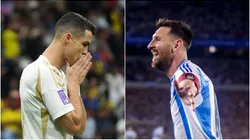 Al Gharafa vs Al Nassr, AFC Elite Champions League DOHA, QATAR - NOVEMBER 25: Cristiano Ronaldo of Al Nassr in the AFC Elite Champions League match between Al Gharafa vs Al Nassr at the Al Bayt Stadium - Al Khor, on November 25, 2024 in Doha, Qatar/ Buenos Aires, Argentina, MAS Monumental Stadium L. Messi (10) Captain of Argentina celebrating the first goal scored against Bolivia - FIFA World Cup, WM, Weltmeisterschaft, Fussball 2026 Qualifier - Argentina v Bolivia - MAS Monumental Stadium Tue 15 Oct 2024