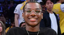 Bryce James attends a basketball game between the Los Angeles Lakers and the Minnesota Timberwolves at Crypto.com Arena on October 22, 2024 in Los Angeles, California.