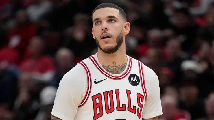 Lonzo Ball #2 of the Chicago Bulls in action against the Oklahoma City Thunder in the second quarter dribbles up the court at the United Center on October 26, 2024 in Chicago, Illinois.