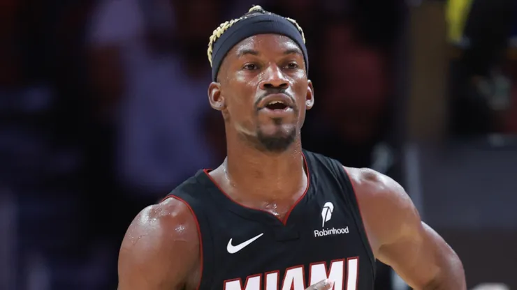 Jimmy Butler #22 of the Miami Heat in action against the Sacramento Kings at Kaseya Center on November 04, 2024 in Miami, Florida.