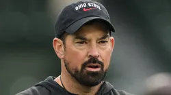 Head coach Ryan Day of the Ohio State Buckeyes looks on prior to the game against the Northwestern Wildcats at Wrigley Field on November 16, 2024 in Chicago, Illinois.