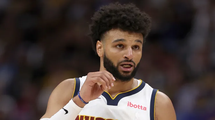 Jamal Murray #27 of the Denver Nuggets plays the Oklahoma City Thunder in the third quarter at Ball Arena on October 24, 2024 in Denver, Colorado.