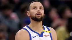 Stephen Curry #30 of the Golden State Warriors during a 102-99 loss to the LA Clippers at Intuit Dome on November 18, 2024 in Inglewood, California.