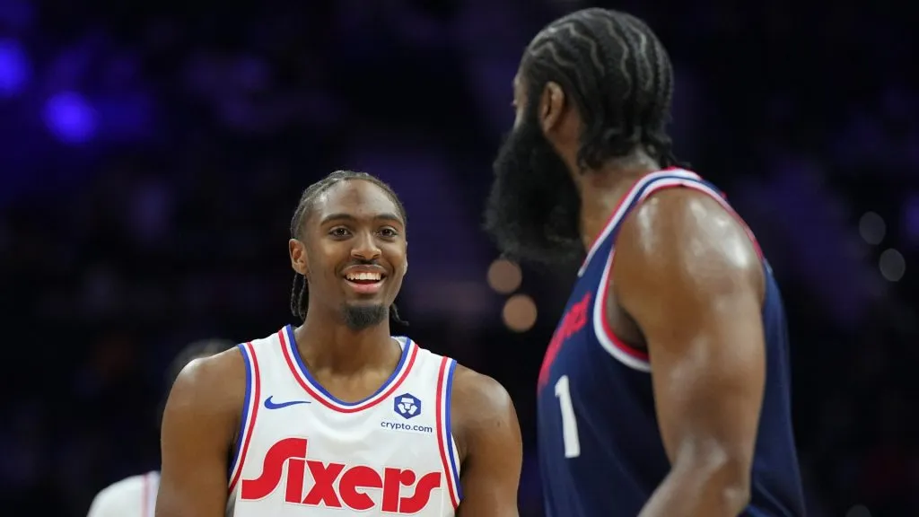 Maxey and Harden talking