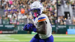 Ashton Jeanty #2 of the Boise State Broncos runs into the end zone to score a touchdown during the second half of the game against the Hawaii Rainbow Warriors at the Clarence T.C. Ching Athletics Complex on October 12, 2024 in Honolulu, Hawaii.