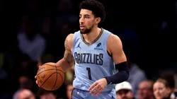 Scotty Pippen Jr. #1 of the Memphis Grizzlies in action against the Brooklyn Nets at Barclays Center on November 04, 2024 in the Brooklyn borough of New York City.