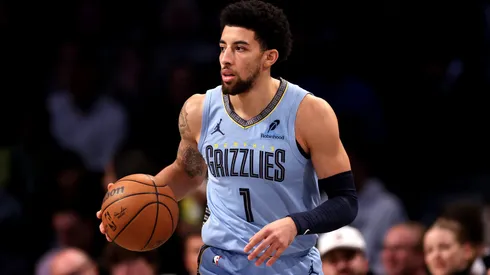 Scotty Pippen Jr. #1 of the Memphis Grizzlies in action against the Brooklyn Nets at Barclays Center on November 04, 2024 in the Brooklyn borough of New York City.