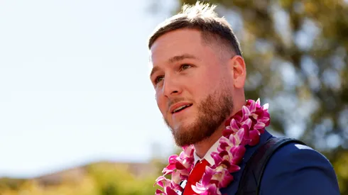 Quinn Ewers #3 of the Texas Longhorns arrives prior to the game against the Kentucky Wildcats at Darrell K Royal-Texas Memorial Stadium on November 23, 2024 in Austin, Texas.