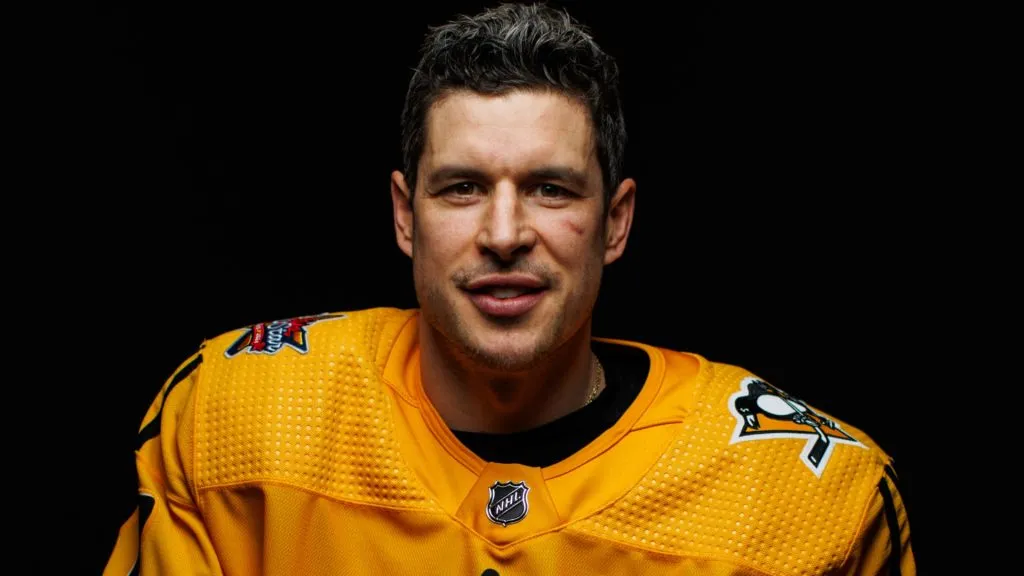 Sidney Crosby #87 of the Pittsburgh Penguins poses for his portrait prior to the 2024 Honda NHL All-Star Game on February 03, 2024. (Source: Cole Burston/Getty Images)